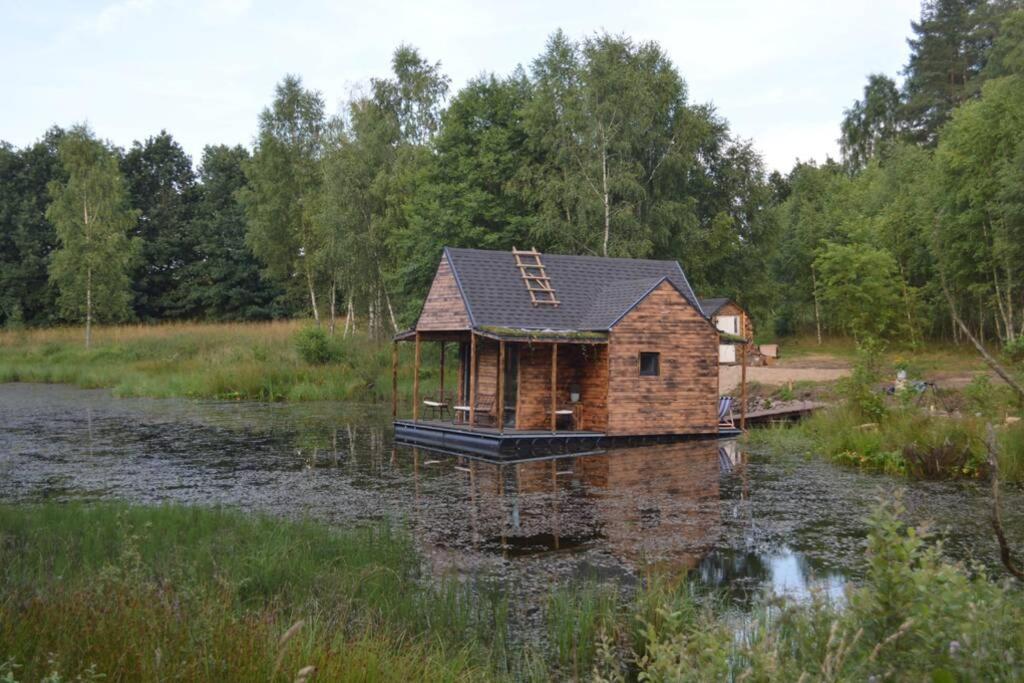 Heather Hut, Off-Grid Cottage On A Pond+2 Ha Darzkowo Exterior foto